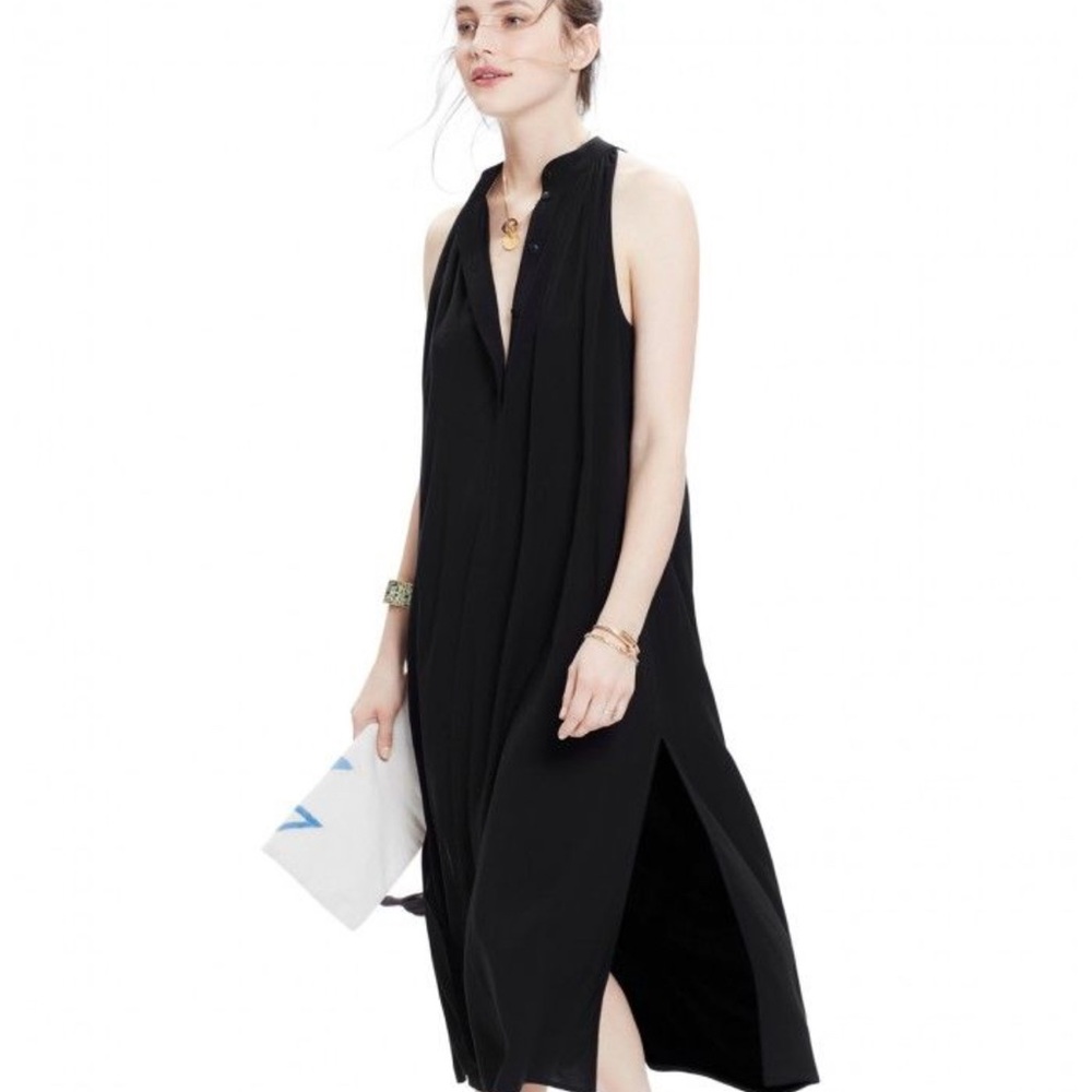 Hatch Black Midi Dress - the Medina